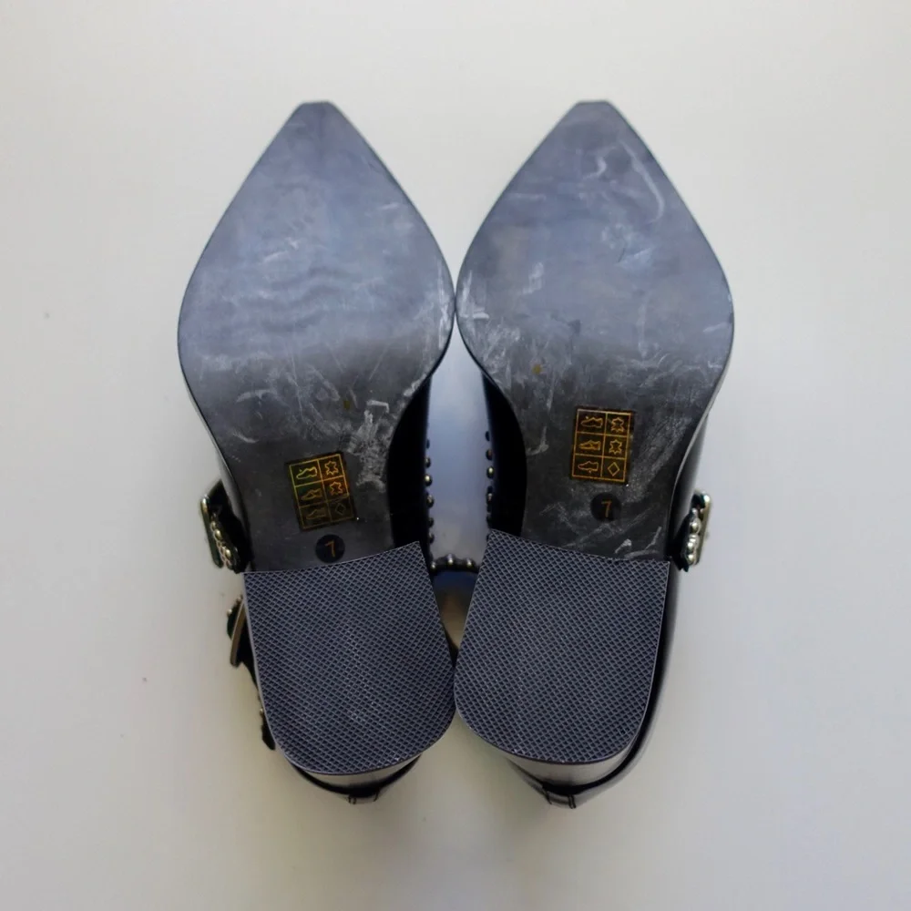 Free People x Jeffrey Campbell Walk On By Studded Buckle Heel Sz 9_8